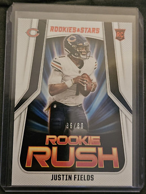 2021 Panini Rookies & Stars Rookie Rush Red Justin Fields /80 Bears RR-4
