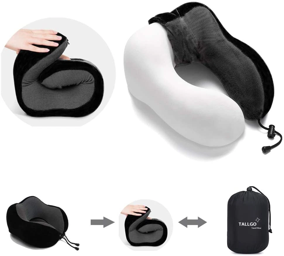 Travel Pillow, Best Memory Foam Neck Pillow Head Support Soft Pillow for Sleepin