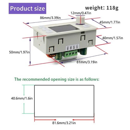 SK120X Adjustable Voltage Regulator LCD Display for Solar Charging Module - Zdjęcie 8 z 8