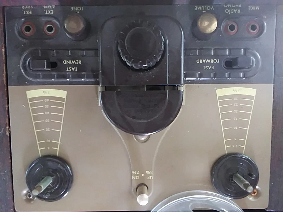 老式Crescent卷轴到卷轴音频磁带录音机播放器 — 第 4/4 张图片