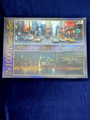 Tag & Nacht - New York'' Panorama Puzzle Set 37 x 27 cm