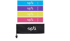 Opti Resistance Loop Bands – 4 Levels with Carry Bag for Strength Training & Hom