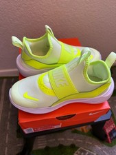 Nike Flex Runner 4 PS Barely Volt White Kids Preschool Running Shoes IF2894-700