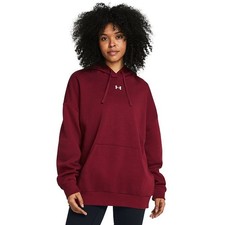 Under Armour Women  s Rival Fleece Oversized Hoodie   MED Cardinal New