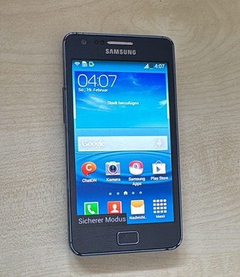 Samsung Galaxy S II Plus GT-I9105P Geprüft, Händler, Garantie, Handy Schwarz