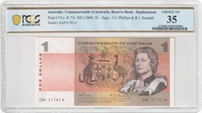 Australia 1969 Phillips Randall $1 STAR NOTE PCGS VF35 #9086
