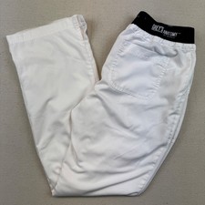 Greys Anatomy by Barco Active White Scrub Pants Small Drawstring Elastic