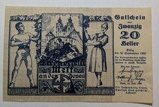 1920 Austrian Notgeld 20 Heller Melk an der Donau. (Melk on the Danube)