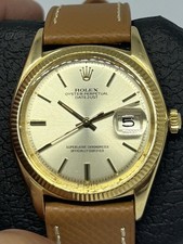 18K Rolex Datejust 1601 Rare Solid Yellow Gold  Version Model 36MM Vintage