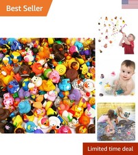 Vibrant 150-Pack Rubber Ducks - Perfect Bath Time Toy  Party Favor Assortment
