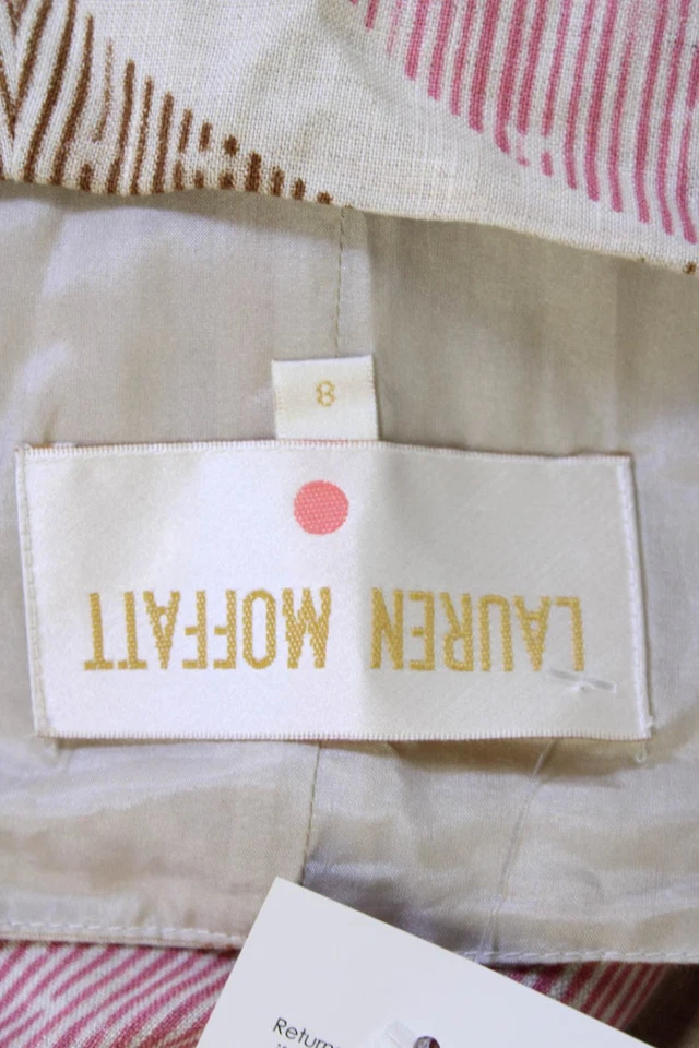 Lauren Moffatt женщин хлопок короткий рукав квадратный вырез полоски платье многоцветный Si - Изображение 4 из 4