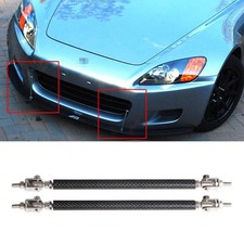 Carbon Look Adjustable Front Bumper Lip Splitter Strut Rod Tie Support Bar 150mm