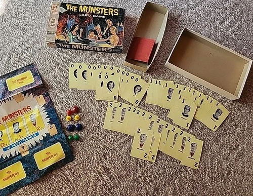Vintage 1964 The Munsters Card Game Original Milton Bradley Not Complete