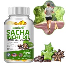 Sacha Inchi Oil Capsules Organic Dietary supplements Antioxidant - 120 Capsules