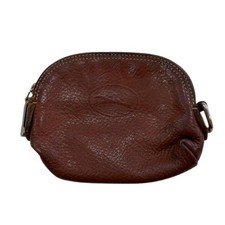 Longchamp Leather Coin Case Brown Luxury Wallet Card Holder Ages 14