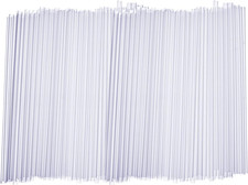 7.75-Inch Clear Plastic Drinking Straws 500 Count Disposable Straws for Cockta