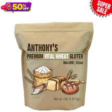 Anthony's Vital Wheat Gluten, 4 lb, Vegan, Non GMO, Keto Friendly, Low Carb