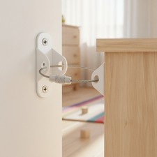 Stainless Steel 10 Pack Furniture Anchors for Baby Safety - Earthquake Resistant