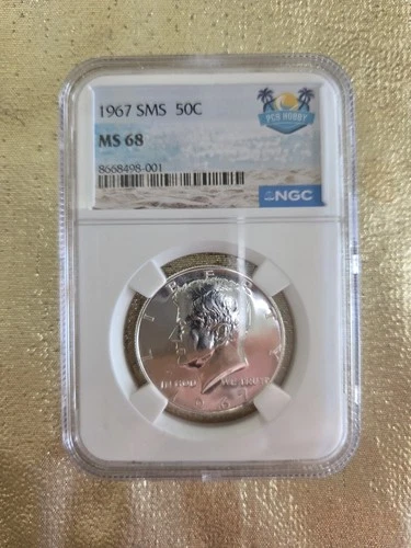 1967 SMS Kennedy Half Dollar NGC MS68 Free Shipping