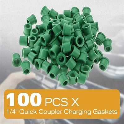 100PCS 1/4'' Quick Coupler Charging Gaskets Compatible with R410A R134A Adapters