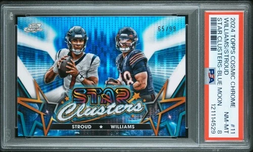 Caleb Williams CJ Stroud PSA 8 TOPPS 2024 COSMIC CHROME STAR CLUSTERS #'d /99