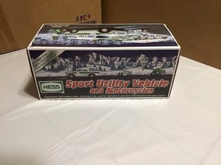 NEW IN BOX Hess Toy Truck Sport Utility Vehicle and Motorcycles 2004 40th Anniv