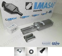 Imasaf ESD Auspuff Endtopf+Anbauteile für Mercedes Pagode 230+250+280 Sl+Blenden