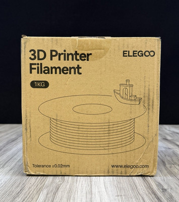 ELEGOO PLA+ 3D Printer Filament 1.75mm Black 1kg Spool Low Warpage NEW Box