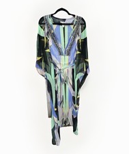 Silk Caftan Coverup Vintage DVF Colorful Summer Resort Resort Wear