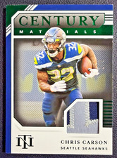 CHRIS CARSON 2020 Panini National Treasures Century Materials Patch Emerald 1/5