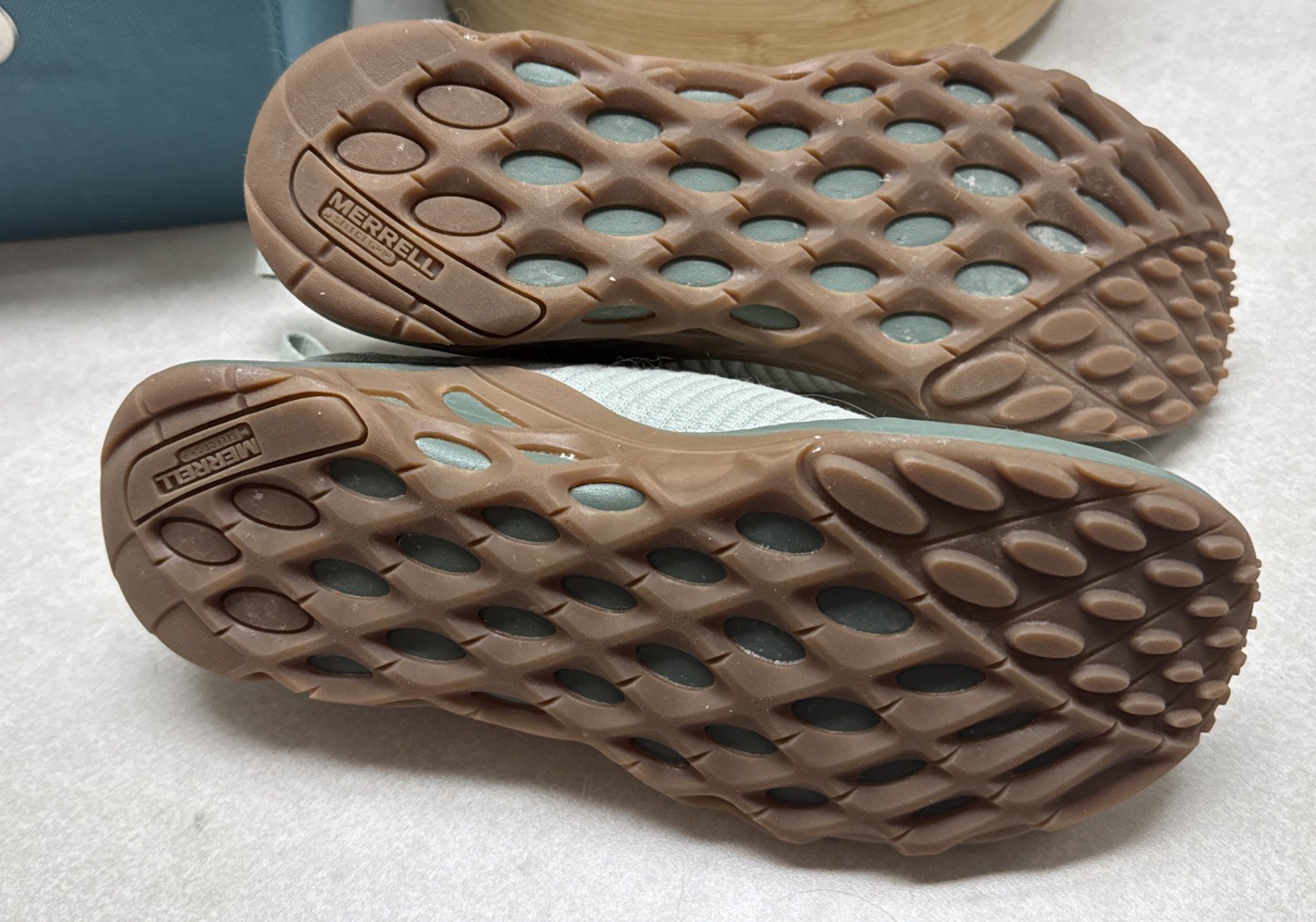 Merrell Range AC+ scarpe senza lacci donna taglia 8 mocassino verde salvia