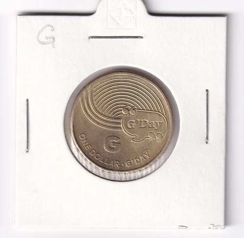AUSTRALIAN: 2019 $1 aUNC AUSSIE COIN HUNT ALPHABET LETTER  G  G'DAY  #5818