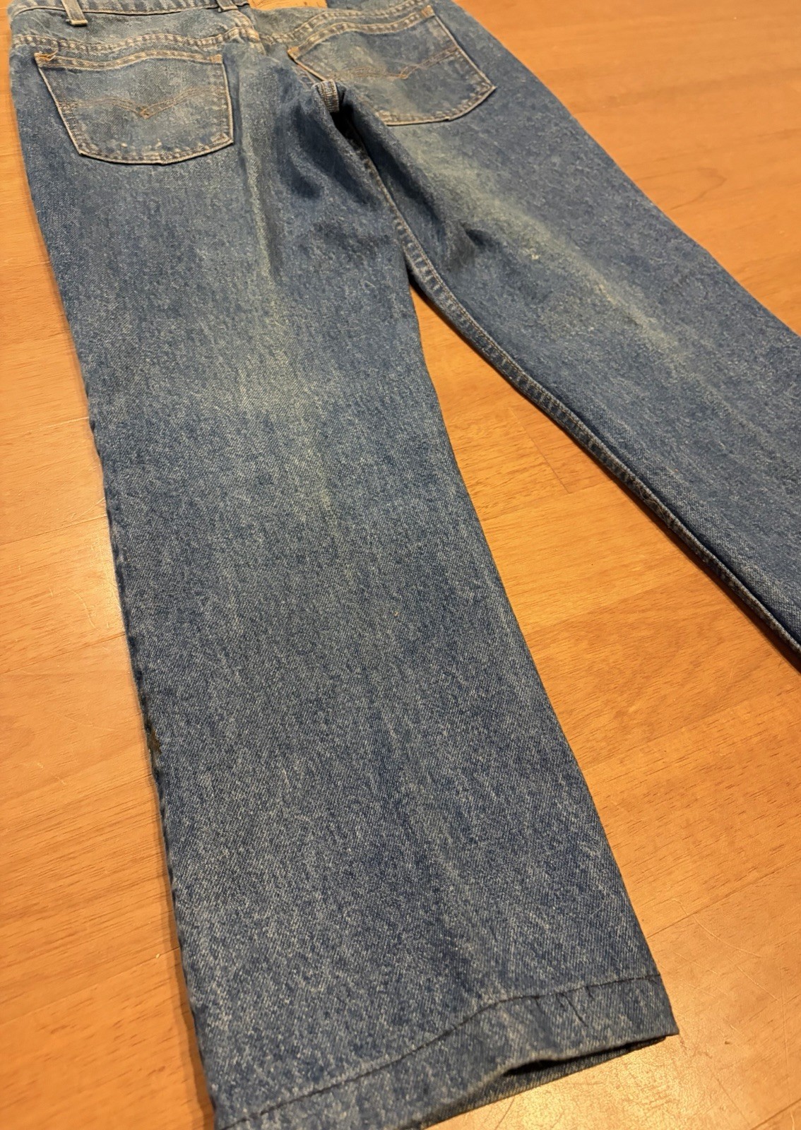 Vtg Levis 40509 Jeans HEMMED Mens Tag 34x30 Blue Orange Tab Denim USA 80s *34x27 thumbnail 11