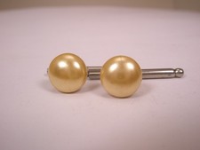 SINGLES 2 5/16" White Round Vintage Formal Tuxedo Prom Groom Shirt Stud a207