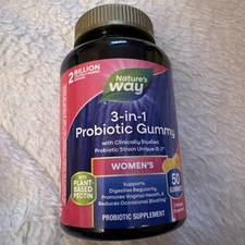 Nature's Way 3-in-1 Women’s Probiotic 50 Gummies, Supports Digestive & Vaginal