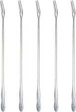 Extra Long Pickle Fork 12.6 Inches 5 Pcs Handle Olive Fork Silver