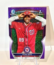 2023 Bowman Chrome - 1st Bowman Elian Soto #BCP-177 Purple Mojo Refractor /299