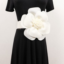 Women Floral Waist Belt Sash for Dress Elastic Waistband Bohemian Big Flower New