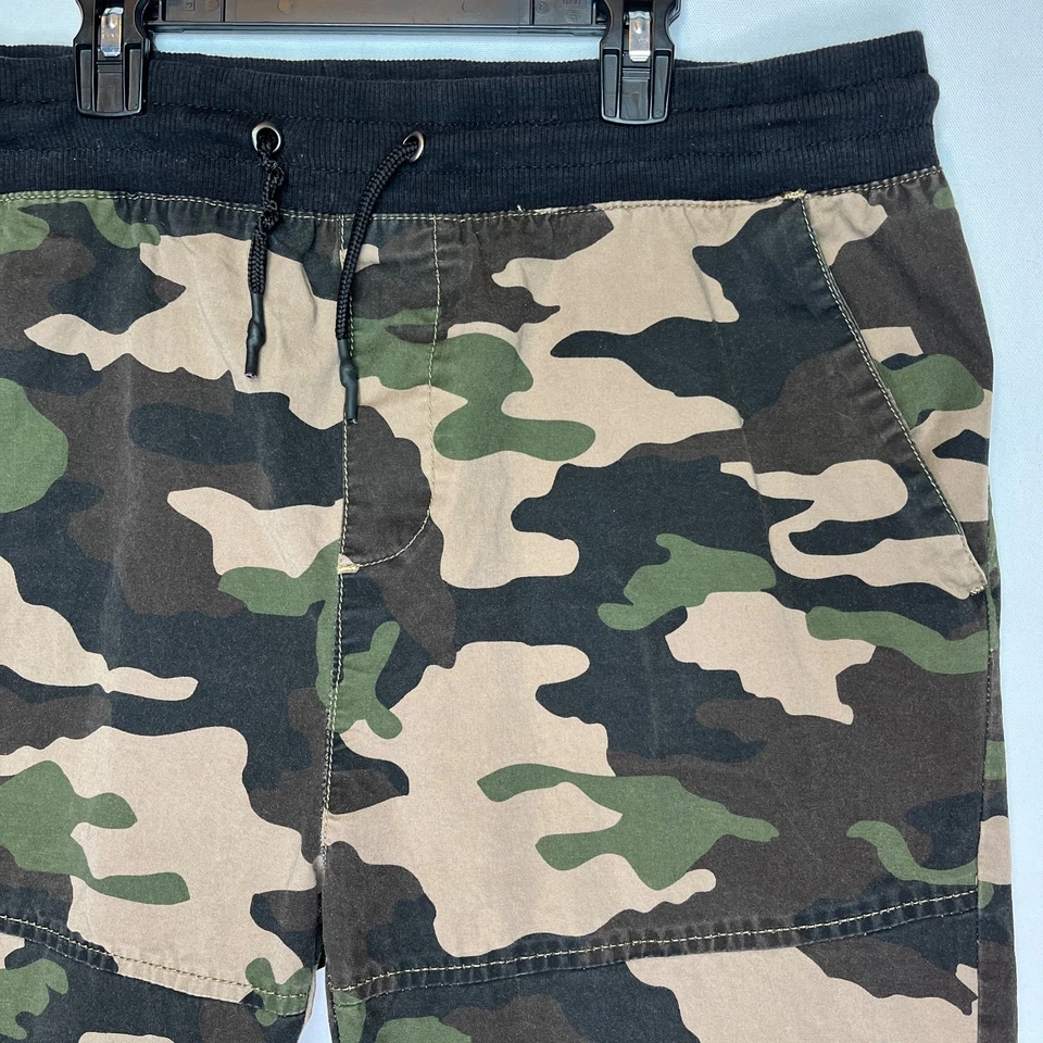 Pantalones Cortos de Carga Akademiks Para Hombre 2XL Verde Camuflaje Cordón Cremallera Foto 3 de 4
