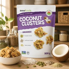 Innofoods Organic Coconut Clusters Superseeds 500g Gluten Free Keto Vegan Snack