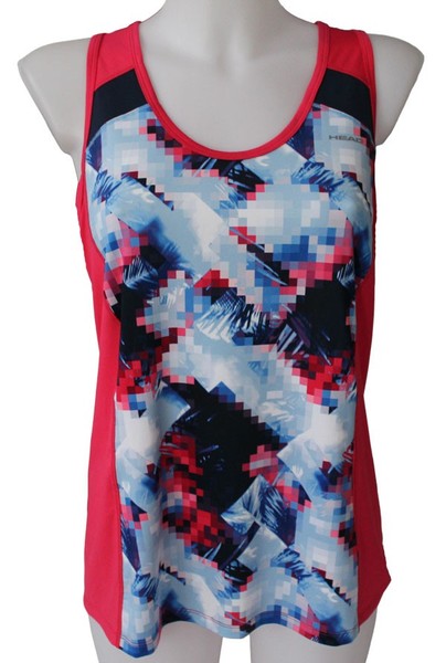 Tanktop Top Tennistop Ava Head 814149 Roma Magenta Weiss Blau Muster Gr. M 38-image