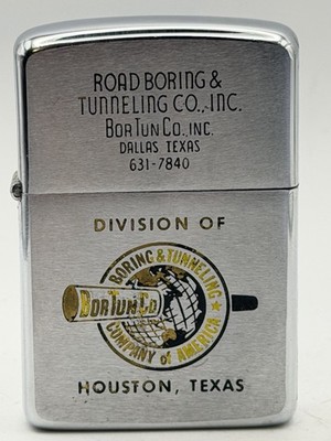 Vintage 1967 Bortun Co Group Advertising Double Sided Chrome Zippo