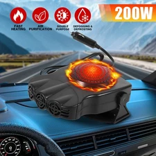 200W Car Heater Portable 2 in 1 Heating Cooling Fan Defroster Demister Car 12V