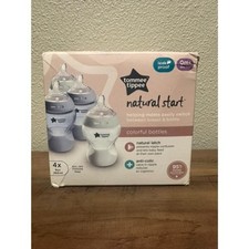 Tommee Tippee Natural Start Anti-Colic 9 oz Bottles, Blue Green, Pack of 4