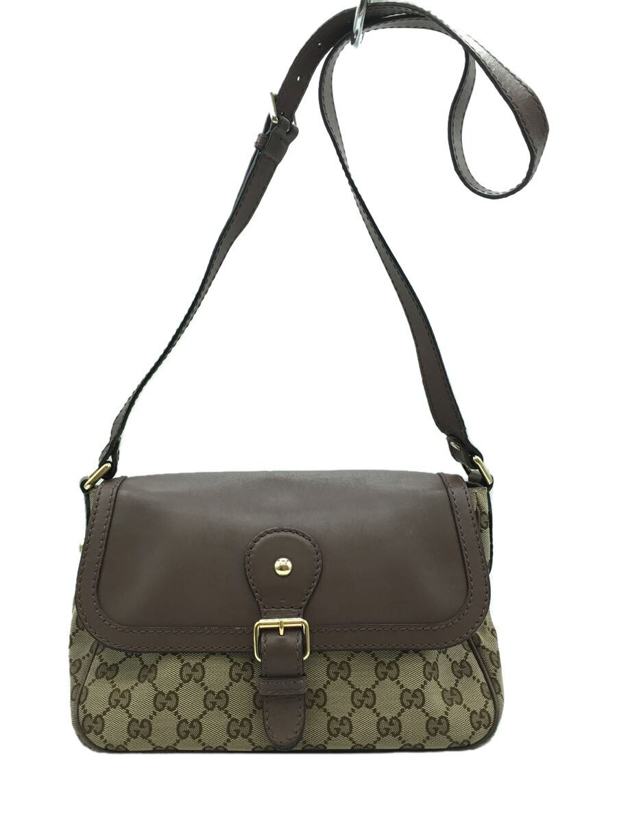 GUCCI GGcanvas Shoulder bag canvas Beige 308452