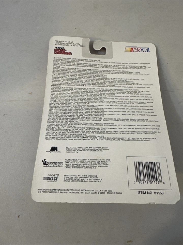 Ricky Rudd #10 TIDE 1994 Edición 1/64 Diecast por Racing Champions Foto 3 de 3