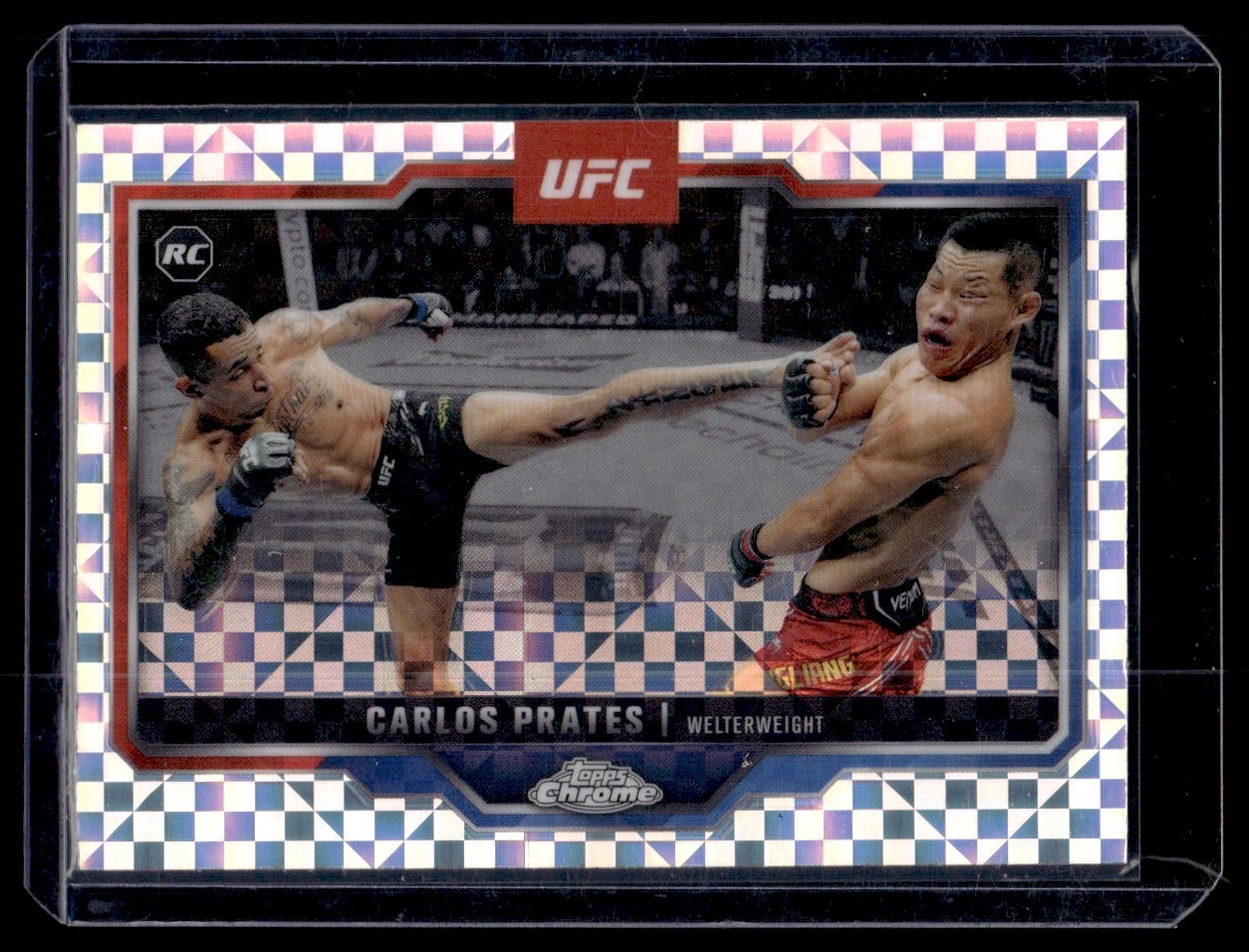 2025 Topps Chrome UFC Checkerboard Refractor Carlos Prates Rookie #40