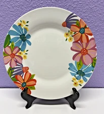 Royal Norfolk Spring Fling Flowers Floral Dinner Plate Lot of 4 Whimsical Table