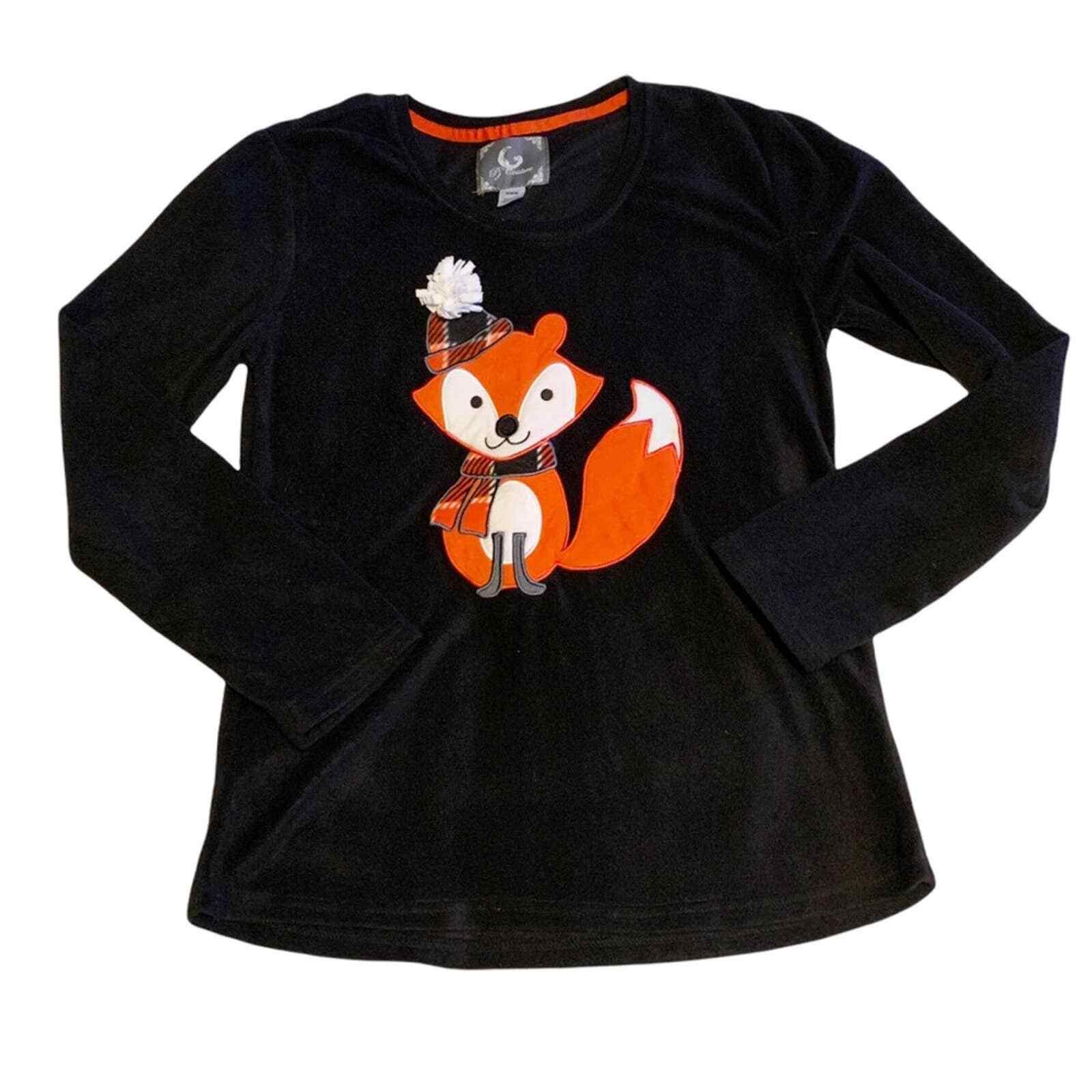 PJ Couture Fox Fleece PJ Top M eBay