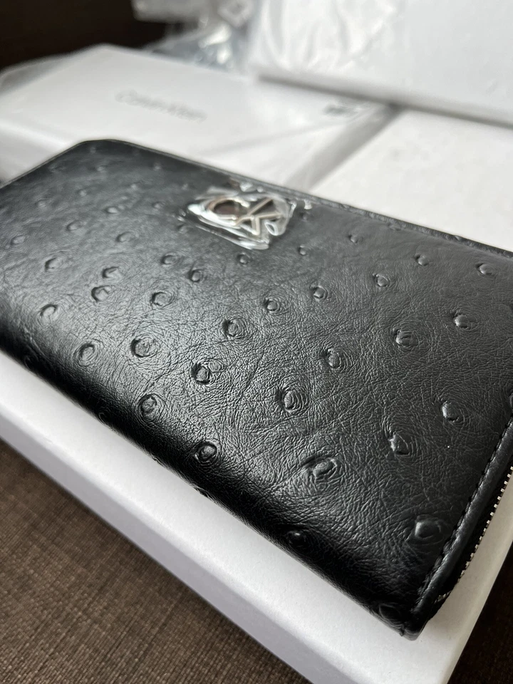 Calvin Klein Damen Portemonnaie - Re-Lock Slim - K60K608634 - Schwarz Geldbörse - Bild 4 von 4